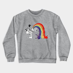 Zebra Pooping Rainbows Crewneck Sweatshirt